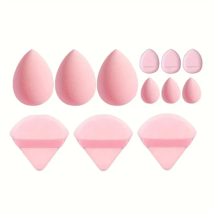 12 PCs Makeup Sponge Dry Wet Use Face Powder